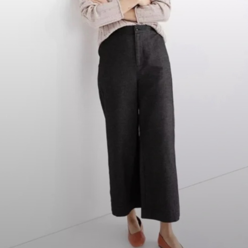 Madewell Huston Pull-On Crop Pants in Herringbone XL
